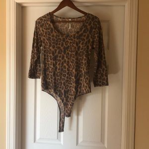 Leopard print bodysuit